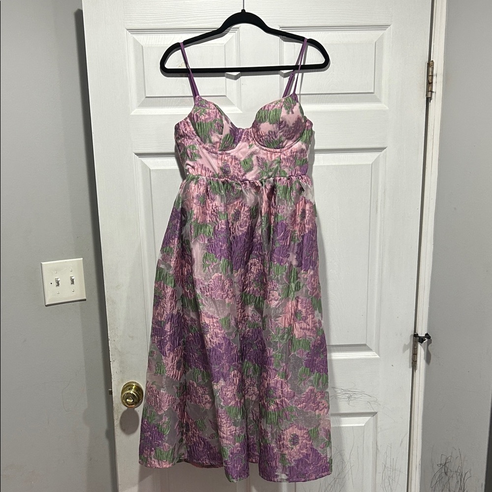 Fashion Nova Flower Bed Floral Midi Dress